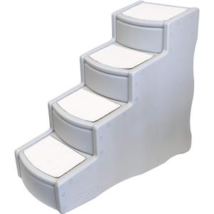 Pet Gear Easy Step IV Pet Stairs, 4-Step for Cats/Dogs, Portable/Lightweight, Sturdy, Essential Grey (PG9740EG)