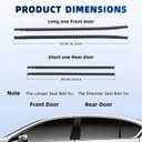 Car Window Weather Stripping 2016-2021 for Honda Civic 4-Door Sedan
