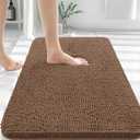 OLANLY Bathroom Rugs 30x20, Extra Soft Absorbent Chenille Bath Rugs, Rubber Backing Quick Dry, Machine Washable Bath Mats for Bathroom Floor, Tub and Shower, Home Decor Accessories, Mocha