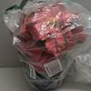 ZYZEV 14" Artificial Poinsettias Christmas Plants with Red Berry Fake Poinsettia Flowers in Pot for Home Garden Portch Office Indoor Outdoor Christmas Decorations Red