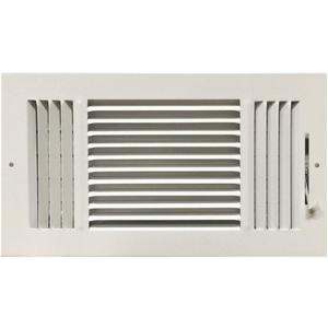 HBW 8"x 4" (Duct Opening Size) 3-Way Stamped Face Steel Ceiling/sidewall Air Supply Register - Vent Cover - Actual Outside Dimension 9.75" X 5.75"