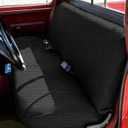 Stretch Truck Seat Cover Front Bench Seat Protector for Ford Chevrolet Dodge and Full-Size Pickups Corduroy with Side Pockets - Black