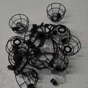 Vigdur Vintage Cafe Lights - 10 Clear G40 Bulbs with Metal Shades, Indoor/Outdoor Patio Lights for Cafe, Backyard, Garden, Porch, Deck, Holiday Decor, 11FT