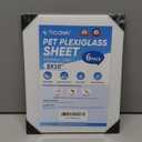 TICONN 6PK 8" x 10" PET Plexiglass Sheets, Clear Plastic Sheet, Easy to Cut Thin Flexible PET Plastic Sheeting Panels for DIY Art Projects, Crafts, Picture Frames, Signs