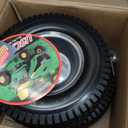 13x5.00-6 Tire and Wheel Flat Free Assemblies (2 Pack),13 x5x6 Solid Rubbe Tires and Wheel for Riding Lawn Mower - With 3/4" Bushings (Extra 5/8" Bushings) and 3" Centered Hub (Gray)