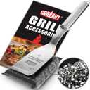2 x GRILLART Grill Brush Bristle Free, Safe Grill Brush for Outdoor Grill, SteamWizards BBQ Grill Cleaning Brush Kit, Replaceable Head Grill Scraper Tool, Grill Cleaner BBQ Accessories, Gifts for Men/Dad