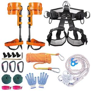 TraVisonyx Tree Climbing Gear, Tree Climbing Spikes,with Adjustable Climbing Straps Arborist Equipment for Climbers, Hunting, Fruit Picking,Logging, Climbing, Etc