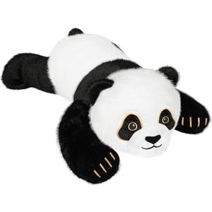 Plush Panda Stuffed Animal, Black and White Weighted Plush Pillow, 29" Soft Cuddly Toy, for Kids and Girls Birthday Christmas