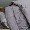 CozyLux Queen Comforter Set Dusty Purple, 3 Pieces Solid Breathable Quilted Style Bedding Sets, Luxury Fluffy Soft Bed Set with Down Alternative Comforter for All Season (1 Comforter & 2 Pillowcases)