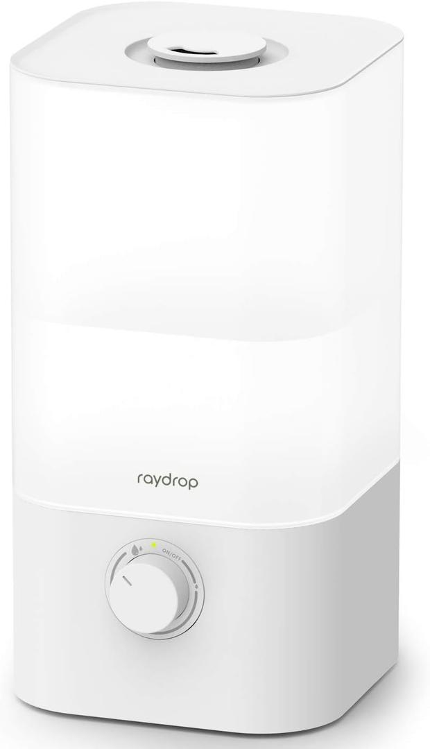 raydrop Cool Mist Humidifiers for Home Babies, 2.5L Quiet and Small Ultrasonic Humidifier for Bedroom Nightstand, Space Saving, Auto Shut Off - (0.66 Gallon, US 110 V)