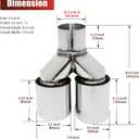 MXA Dual Exhaust Tips 2.5 inch Inlet 3.5 inch Outlet, 2.5" to 3.5" Diesel Exhaust Tip Universal Car 304 Polished Stainless Steel 9.5" Overall Length Valvetronic Exhaust Tips 2-Packs