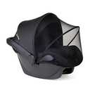 Beberoad Love 2-in-1 Car Seat Canopy - Universal Baby Car Seat Cover with Sunshade & Mesh Protection, 2-Way Zipper for Easy Access (Black)