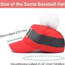 Red-Christmas-Hat Xmas-Baseball-Cap for Men-Women - Santa Adjustable Trucker Hat Unisex Holiday-Cap Winter Outdoor