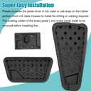 LEXLEY 3PCS Anti-Slip Aluminum Brake Gas Parking Pedal Pads,Auto No Drilling Accelerator Pedal Covers Only for Dodge 2010-2018 RAM 1500 2500 3500,2019-2024 RAM 1500 Classic- Black