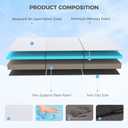 MASVIS Trifold Mattress, 4 Inch Memory Foam Foldable Mattress with Washable Cover, Tri-Folding Floor Bed for Camping, Single