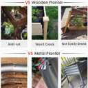 Small HDPE Raised Garden Bed, Elevated Planter Box with Legs, Outdoor All-Weather Planter Raised Beds for Seeds, Herbs, Flowers, Vegetables (White), 29x14x19in