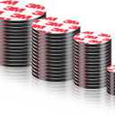 49 Pack, Adhesive Magnets Stickers Dots Big to Small (2", 1.6", 1.2", 0.8"), Round 50mm Magnets for Crafts,20mm, 30mm, 40mm, 50mm Precut Circle Magnetic Tapes Strong Sticky for DIY Projects