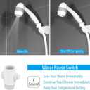 High Pressure RV Shower Head with Hose and On Off Switch, 3 Flow Rate for Saving Water, Matte Black