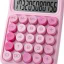 Mr. Pen Mechanical Switch Calculator - 12 Digit Large LCD Display, Pink with Big Buttons, Back to School Supplies