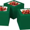 Bakepacker Deep Green 8x8x5 Inches 36pcs Cake Boxes with Window 18-Packs Deep Green 8 Inch Bakery Boxes (18 Cake Boxes +18 Cake Boards Included)