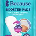 Because Premium Incontinence Booster Pads for Men and Women, Adds Extra Absorbency to Adult Diapers, Super Soft, Adhesive Strip Backing, Unisex, 22 Count