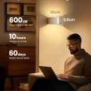 FULEN 4 Pack Motion Sensor Wall Lamp with Remote Control 3 Colors Wireless Wall Light LED Indoor Up and Down Wall Sconce 5000mAh Rechargeable Battery Powered Wall Lamps Brightness Adjustable,White