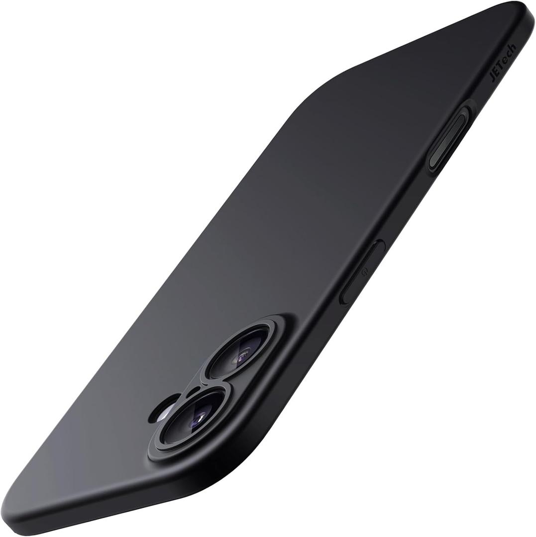 JETech Slim Case for iPhone 17 6.3-Inch, Ultra-Thin Lightweight Minimalist Phone Cover with Camera Lens Protection, Matte Anti-Fingerprint Finish (Black)