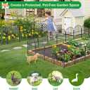 20 Pack Decorative Garden Fence Panels, 17in(H) x 21ft(L), Rustproof Metal No Dig Fence, Animal Barrier for Dogs & Rabbits, Anti Digging Fencing for Flower Bed Edging, Yard, Patio & Outdoor
