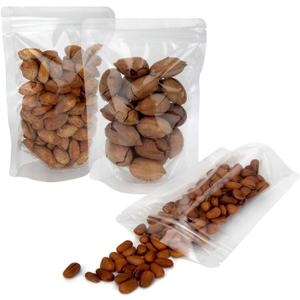 Blisstime 50 Pack Stand Up Pouch Bags, Resealable Clear Zip Lock Pouches With Tear Notch for Food Packing (5.5 X 7.9 Inches)