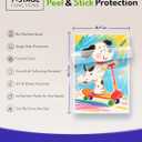 Uinkit 4mil Thicker Self-Adhesive Laminating Sheets, 100Pack Letter Size 8.5x11" - Peel & Stick, No Heat Needed - Dry-Erase Friendly Surface for Reusable Documents, Kids Art, Posters & Crafts
