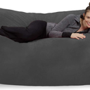 Sofa Sack Bean Bag Chair Cover Only - Beans Not Included - Cover Replacement, 7.5 Foot, Charcoal