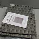 Chrislley 90L Slim Laundry Hamper with Wheels, Rolling Laundry Basket with Lid and Renovable Liner Bag, Handwoven Rattan Organizer for bedroom, bathroom, laundry room (Grey)