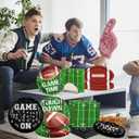 Football Birthday Party Decorations Tableware, Football Party Supplies includes Foot ball Plates and Napkins for Tailgate Party Decorations Touchdown Decorations, 25 Guests