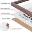Puthiac 16x24 Solid Oak Wood Picture Frame, No Mat, Wall Display Only, Vertical or Horizontal, Plexi Front, 1 Pack, Walnut