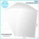 Jingmore 12 Pcs Sheet Rectangle Cake Drum Board Greaseproof Rectangle Cake Boards 1/4 Inch Thick Foil Corrugated Plate Drum Base for Desserts Display(17 x 25 Inch,White)