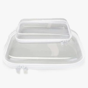 Clear Zipper Case, Hard Shell Zipper Case,Clear pencil pouch,Diaper Bag, Toiletry Pouch, Travel Organizer,Toy Storage Bins