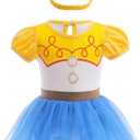 Princess Costumes Bodysuit Outfit for Baby Infant Romper Jumpsuit with Headband, Size: 9-12 Months