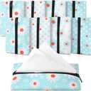 8 Pieces Purse Tissue Holder Reusable Travel Tissue Pouch Fabric Zipper Purse for Bag Car Office Home(Fresh)