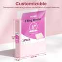 SUNEE 3 Ring Binder 1 Inch Pink 1 Pack, Holds 175 Sheets of Letter Paper, Clear View 1" Three Ring PVC-Free (Fit 8.5x11 Inches) for School or Office Supplies