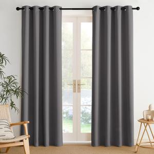 NICETOWN Room Darkening Draperies Curtains Panels, 2 Panels Grey W52 x L84