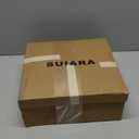 Knee High Boots Women Square Toe Chunky Block Heel Banana Campus Boot Wide Calf Comfortable Low Heel Riding Long Boots (7, Brown)