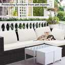 Outdoor Cushion Covers Set,12PCS Patio Furniture Couch Seat Slipcovers, Replacement for Sofa Sectional Chair(Cover，Only)