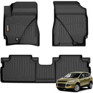 Binmotor-Floor Mats for Ford Escape 2009-2012, for Mazda Tribute & Mercury Mariner 2009-2011, TPE All Weather Mats Floor Mat for Escape, Car Mats for Mazda Tribute & Mercury Mariner