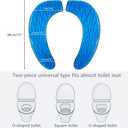 Gel Toilet Seat Cushion Portable and Washable Toilet Seat Cover Universal with Self-Adesive Design(Blue)