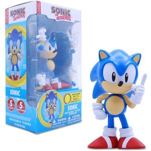 Sonic The Hedgehog Sonic 4 Buildable Action Figure  Official 4inch Poseable Collectible with Interchangeable Parts & Surprise Ring Accessory