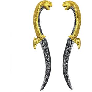 2 Pcs Plastic Sword Toy Sword Fake Knife Cosplay Sword Legendary Viper Sword Styling Cool Knife Fake Sword Role Playing Accessories Pirate Costume Prop Knife Sword (Snake Belly Dagger)