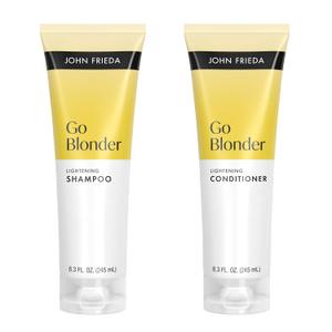 John Frieda Go Blonder Shampoo and Conditioner Set, Gradually Lightens Blonde Color Up, For Natural or ColorTreated Hair, 8.3 oz, Pack of 2