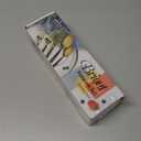 Gold Silverware Set, Briout 40 Piece Stainless Steel Flatware Cutlery Set Service for 8 Luxury Square Tableware Thick Knife Fork Spoon for Home Kitchen Restaurant Wedding, Mirror Polished