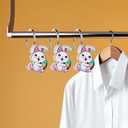 Easter Shower Curtain Hooks - Set of 12, Perfect for Bathroom, Living Room, Balcony, Doors, Porches, and More