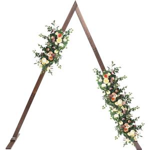 Wedding Arch, Wood Triangle Backdrop Arch Stand, Wedding Ceremony Gorgeous Plant Frame, Freestanding Party Decoration Shelf for Engagement, Anniversary Party, Commercial Event